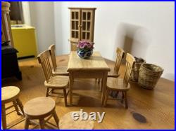 Wooden Doll's House Kitchen Furniture Set