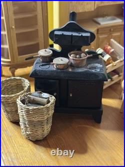 Wooden Doll's House Kitchen Furniture Set