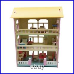 Wooden Dollhouse Craft Dollhouse Playset for Ages 3+ Toddlers Birthday Gifts Wooden Dollhouse Craft Dollhouse Playset for Ages 3+ Toddlers Birthday Gifts