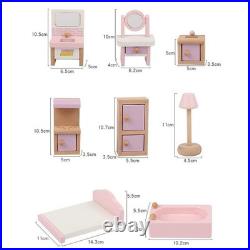 Wooden Dollhouse DIY Pretend House Educational Toy 3 Layer Creative Pretend Toy