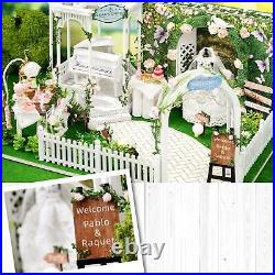 Wooden Dollhouse Furniture Kit Doll House Wooden Miniature for Wedding