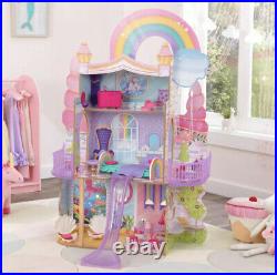 Wooden Dollhouse Rainbow Dreamers Unicorn Mermaid Doll House Gift Little Girls