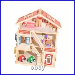 Wooden Dollhouse for Kids Dolls House Playhouse Pretend House for Party Favor