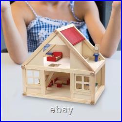 Wooden Dollhouse for Kids Two Layer Playset for Kids Toddlers 3 Years and up Wooden Dollhouse for Kids Two Layer Playset for Kids Toddlers 3 Years and up