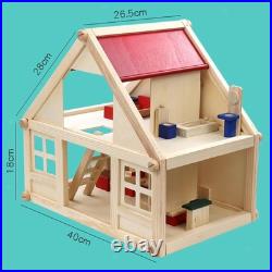 Wooden Dollhouse for Kids Two Layer Playset for Kids Toddlers 3 Years and up Wooden Dollhouse for Kids Two Layer Playset for Kids Toddlers 3 Years and up