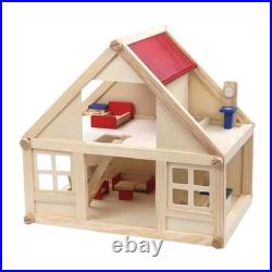 Wooden Dollhouse for Kids Two Layer Playset for Kids Toddlers 3 Years and up Wooden Dollhouse for Kids Two Layer Playset for Kids Toddlers 3 Years and up