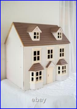 Wooden Dollhouse with Full Set of Furniture and Accessories