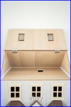 Wooden Dollhouse with Full Set of Furniture and Accessories