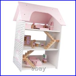 Wooden Dollhouse with Furniture and Accessories Creative Role Imagination Wooden Dollhouse with Furniture and Accessories Creative Role Imagination