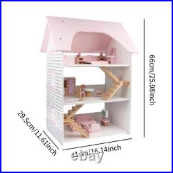 Wooden Dollhouse with Furniture and Accessories Creative Role Imagination Wooden Dollhouse with Furniture and Accessories Creative Role Imagination