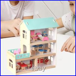 Wooden Dolls House Doll Mansion Playset Wooden Dolls House Doll Mansion Playset
