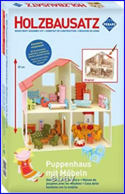 Wooden Dolls House Includes Furniture Flat Pack Plywood Self Assembly Ideal