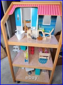 Wooden Dolls House KidKraft Lola Mansion Lights Sounds Playset 30 Furniture Toys