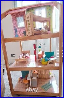 Wooden Dolls House KidKraft Lola Mansion Lights Sounds Playset 30 Furniture Toys