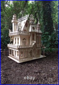Wooden Dolls House Victorian gothic Dollhouse craft wood DIY Kit Wooden Dolls House Victorian gothic Dollhouse craft wood DIY Kit