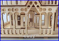 Wooden Dolls House Victorian gothic Dollhouse craft wood DIY Kit Wooden Dolls House Victorian gothic Dollhouse craft wood DIY Kit