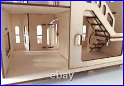 Wooden Dolls House Victorian gothic Dollhouse craft wood DIY Kit Wooden Dolls House Victorian gothic Dollhouse craft wood DIY Kit