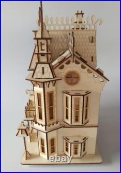 Wooden Dolls House Victorian gothic Dollhouse craft wood DIY Kit Wooden Dolls House Victorian gothic Dollhouse craft wood DIY Kit