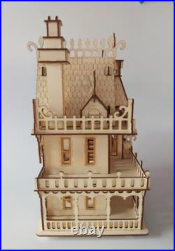 Wooden Dolls House Victorian gothic Dollhouse craft wood DIY Kit Wooden Dolls House Victorian gothic Dollhouse craft wood DIY Kit