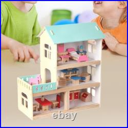 Wooden Dolls House Wooden House Toy Educational Toy with Realistic Design Wooden Dolls House Wooden House Toy Educational Toy with Realistic Design