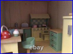Wooden Dolls House fully furnished