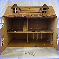 Wooden Dolls House unfinished project Furniture, Accessories Vintage Charity