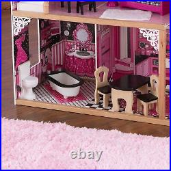 Wooden Dolls House with Furniture and Accessories Included 3 Storey Play Set New