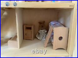 Wooden Dolls house with lots of contents