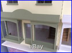 Wooden Double Fronted Minature Dolls House 1/12 Scale Ideal Shop Or Pub