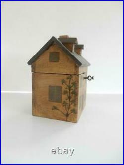 Wooden Georgian Dolls House Tea Caddy Box Lock & Key