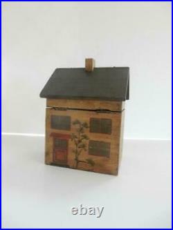 Wooden Georgian Dolls House Tea Caddy Box Lock & Key