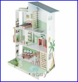 Wooden Kids 3 Storey Doll House With Lift and Swimming Pool