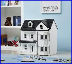 Wooden Kids Large Dolls House Cottage Victorian Children Doll house Toys playing