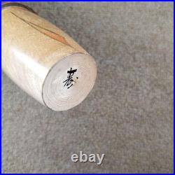 Wooden Kokeshi Doll with Sunlight Sign, Natural Wood, Handmade Craft