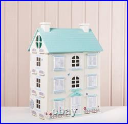 Wooden Light Up Dolls House Girls Toy