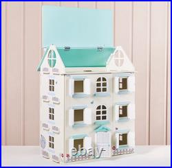 Wooden Light Up Dolls House Girls Toy