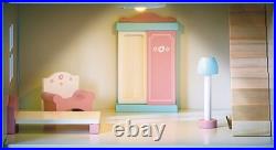 Wooden Light Up Dolls House Girls Toy