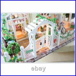 Wooden Mini Dolls House with Furniture Apartment Living Room Kit Toys Gift