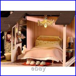 Wooden Miniature Doll House Monet Garden Dream House Furniture Kit Fantasy for