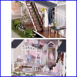 Wooden Miniature Doll House Monet Garden Dream House Furniture Kit Fantasy for