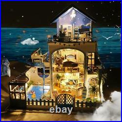 Wooden Miniature Doll House Sea Kit Puzzle Toy Romantic Gift Age 7+