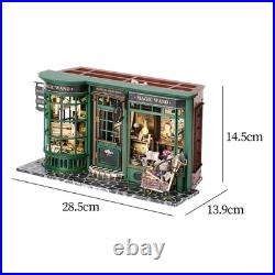Wooden Miniature Dollhouse DIY Kits Retro 3D Puzzles for Friends Adults Kids