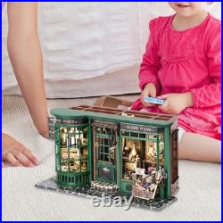 Wooden Miniature Dollhouse DIY Kits Retro 3D Puzzles for Friends Adults Kids