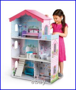 Wooden Sparkle Lights Mansion Dolls House Imaginative Play 115(H)x7(W)x30cm(D)