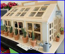 Wooden Toy Greenhouse Hearth & Hand with Magnolia Dollhouse & Vtg Furniture
