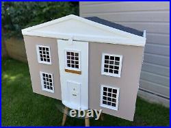 Wooden Vintage Dolls House With Furniture