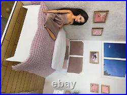 Wooden doll house 16 scale Barbie type doll