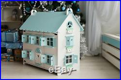 Wooden doll house Mint Marshmallow Gradss Toys