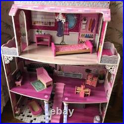 Wooden dolls house and furniture
