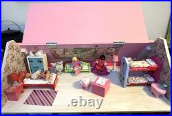 Wooden dolls house fully decorated furnished, family bespoke, super Xmas present